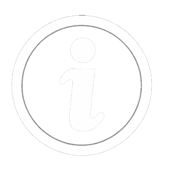 Information icon in a gray circle on a transparent background.