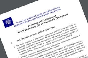 Promotion and Celebration of World Engineering Day for Sustainable Development