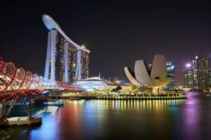 A landscape view of a city in Singapore
