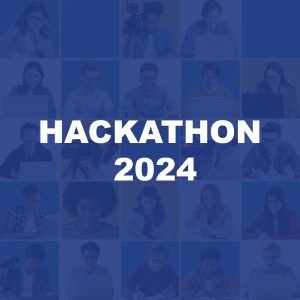 A vibrant collage of diverse individuals embracing technology celebrates Hackathon 2024. Bold text in the center reads "World Engineering Day," highlighting innovation and collaboration across borders.